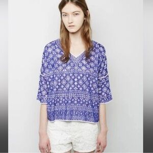 Isabel Marant Etoile Bela Blue Tunic Top Small